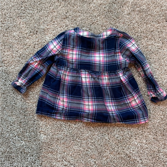 Carter’s Plaid Tunic long sleeve top and Pink Leggings outfit Size 12 Months - Picture 8 of 11